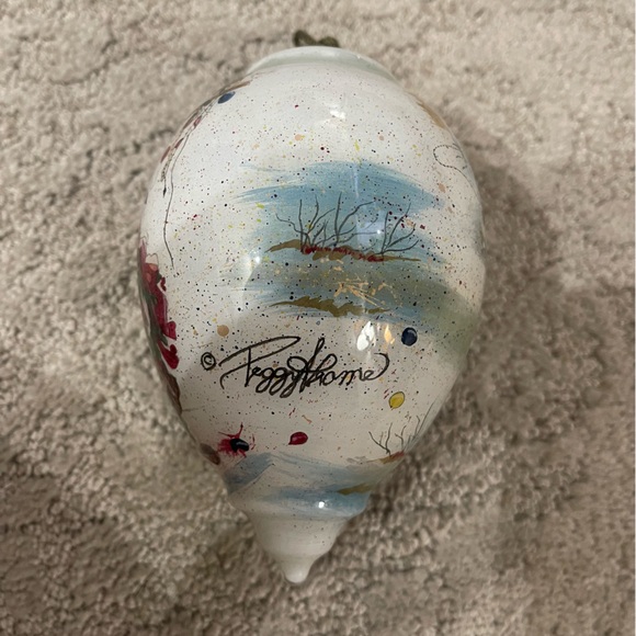 Peggy Abrams Santa With Frosty Ornament 6” No Box, EUC - Picture 2 of 10